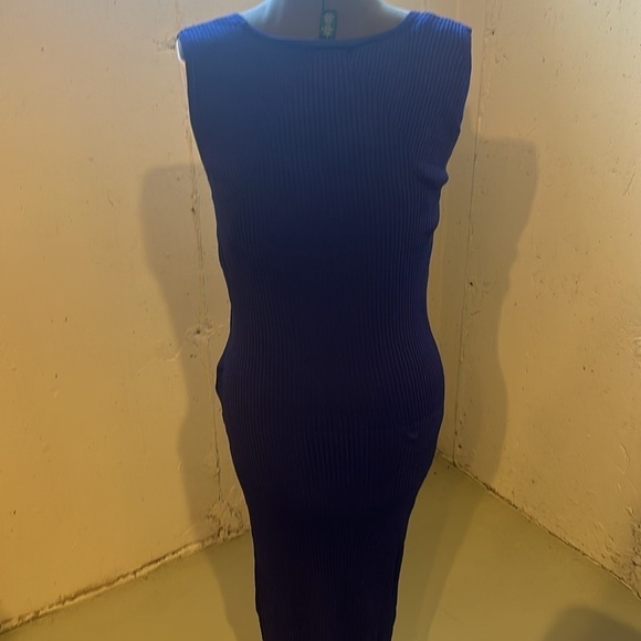 Lauren Ralph Lauren slinky cobalt blue dress stretchable with round scoop neck - Picture 2 of 9